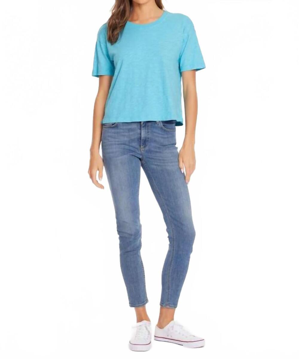 NEW MODODOC shrunken boxy crew tee in mermaid's tale